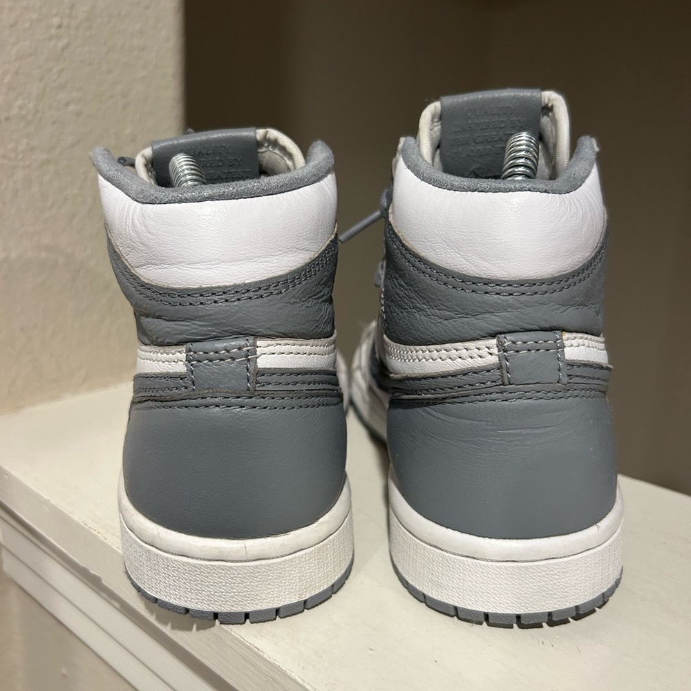 Nike Air Jordan 1 Retro High OG Stealth White Grey Size 4Y - Picture 5 of 11